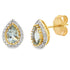 .52ct Aquamarine Diamond Stud Earrings 14KT Yellow Gold by Bids.com