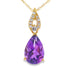 Amethyst Diamond Fashion Pendants 10KT Yellow Gold by Bids.com