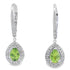 .96ct Peridot Diamond Dangle Earrings 10KT White Gold by Bids.com