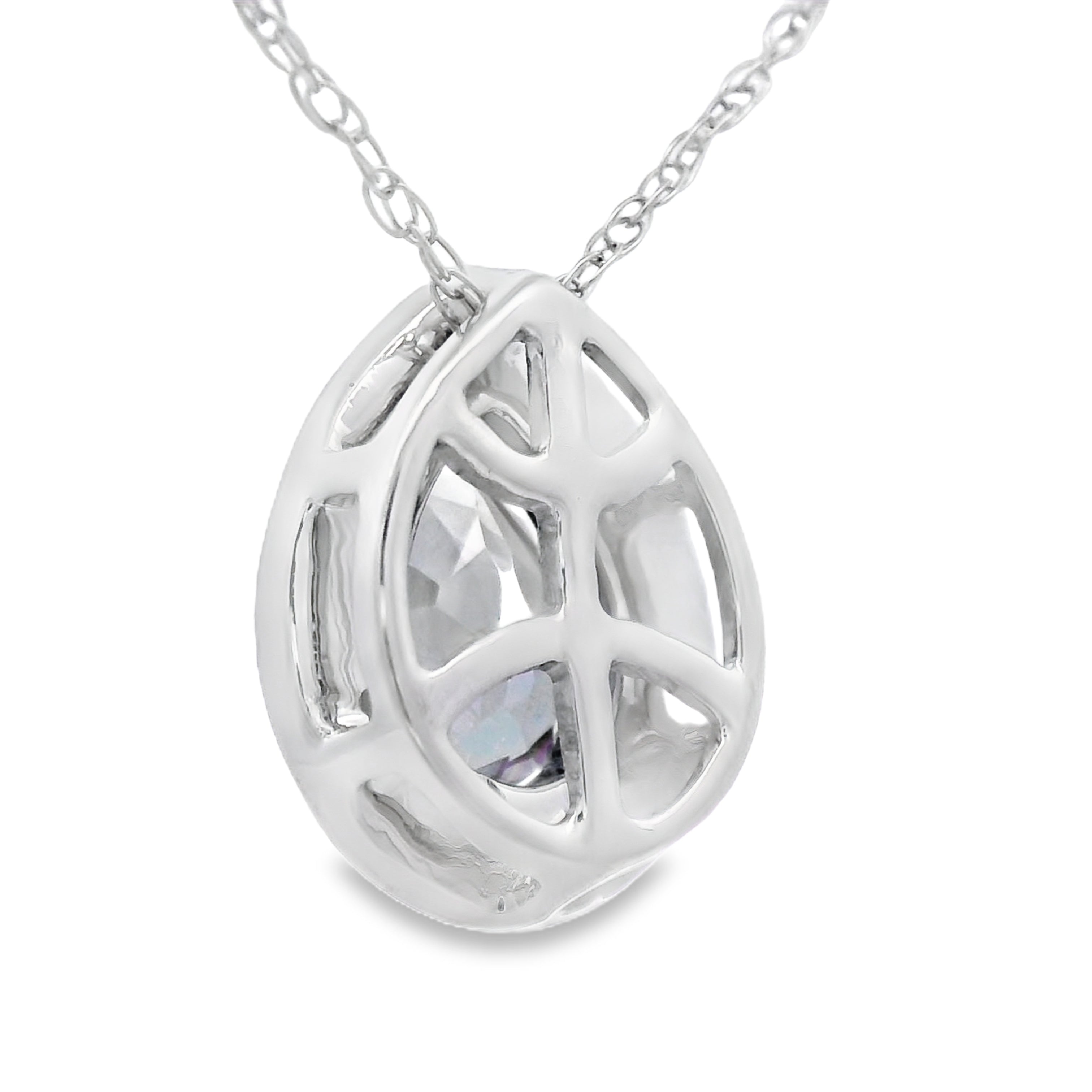 Mystic Fire Topaz Fashion Pendants 10KT White Gold by Bids.com