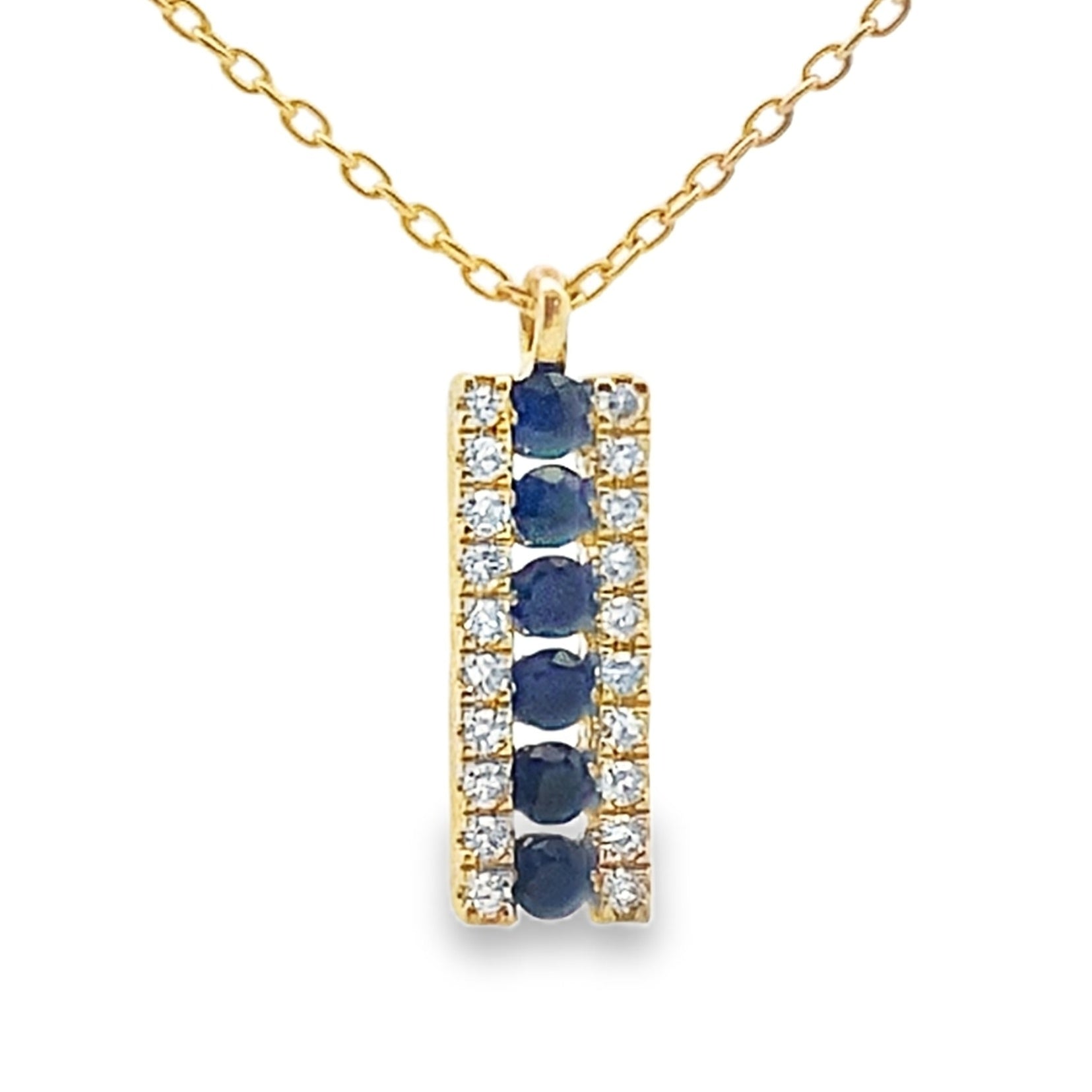Sapphire Diamond Fashion Pendants 14KT Yellow Gold by Bids.com