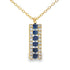 Sapphire Diamond Fashion Pendants 14KT Yellow Gold by Bids.com