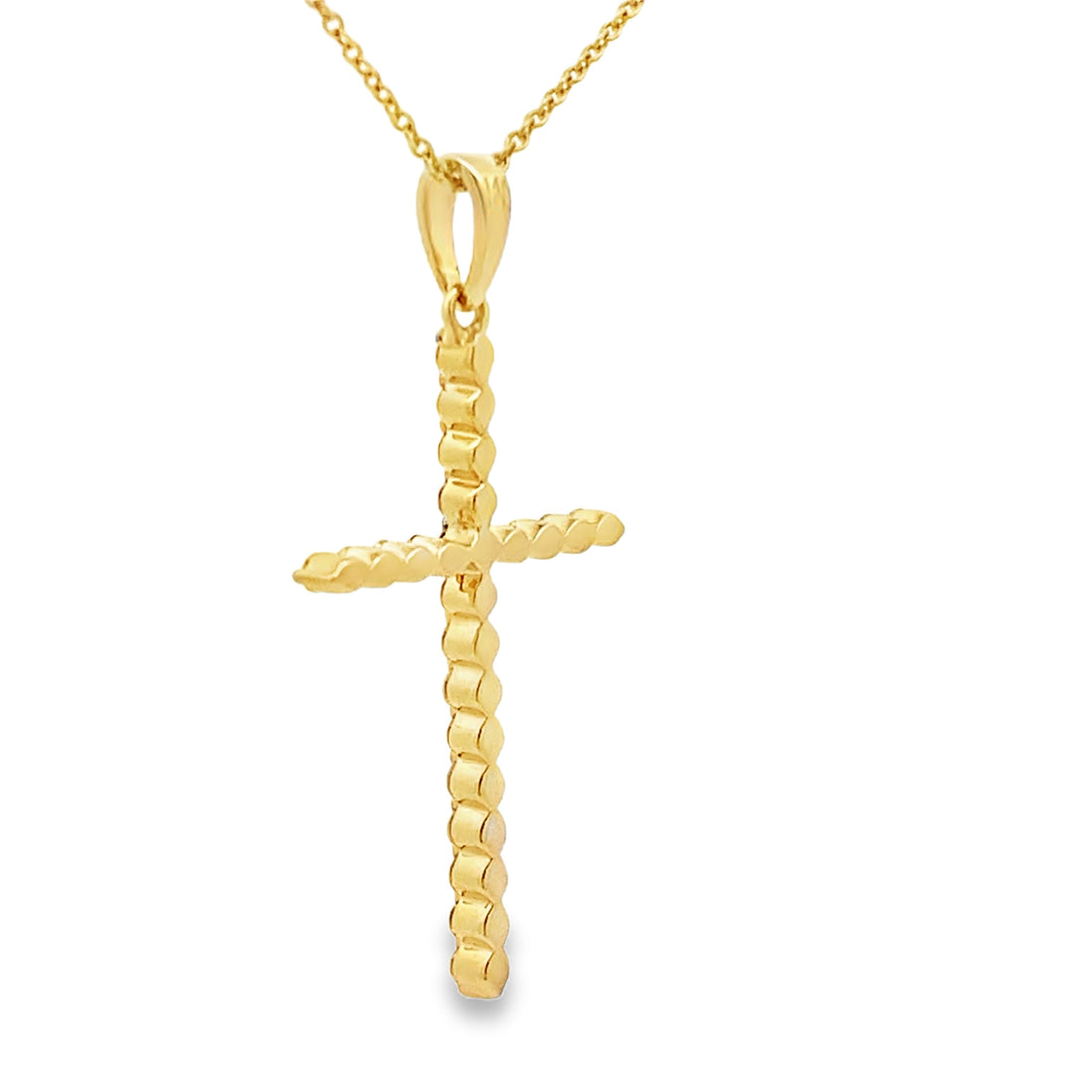 .21ct Diamond Cross Religious Pendant 14KT Yellow Gold by Bids.com