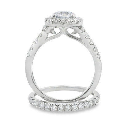 Lab Grown Diamond Engagement Ring Set 10KT White Gold