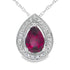 .52ct Garnet Diamond Fashion Pendants 10KT White Gold by Bids.com