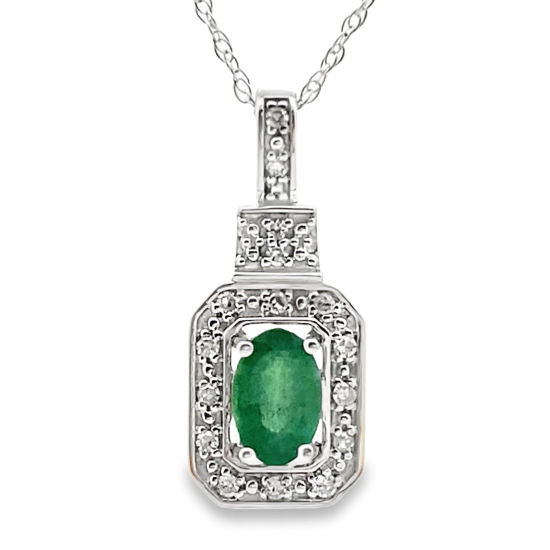 .57ct Emerald Diamond Fashion Pendants 10KT White Gold by Bids.com