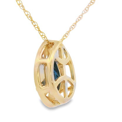 Sapphire Diamond Fashion Pendants 10KT Yellow Gold by Bids.com