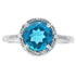 1.35ct London Blue Topaz Diamond Ring 10KT White Gold by Bids.com