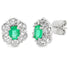 .92ct Emerald Zircon Stud Earrings Sterling Silver by Bids.com