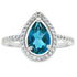 London Blue Topaz Created Sapphire Ring Sterling Silver by Bids.com