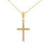 .08ct Diamond Cross Religious Pendant 10KT Yellow Gold by Bids.com