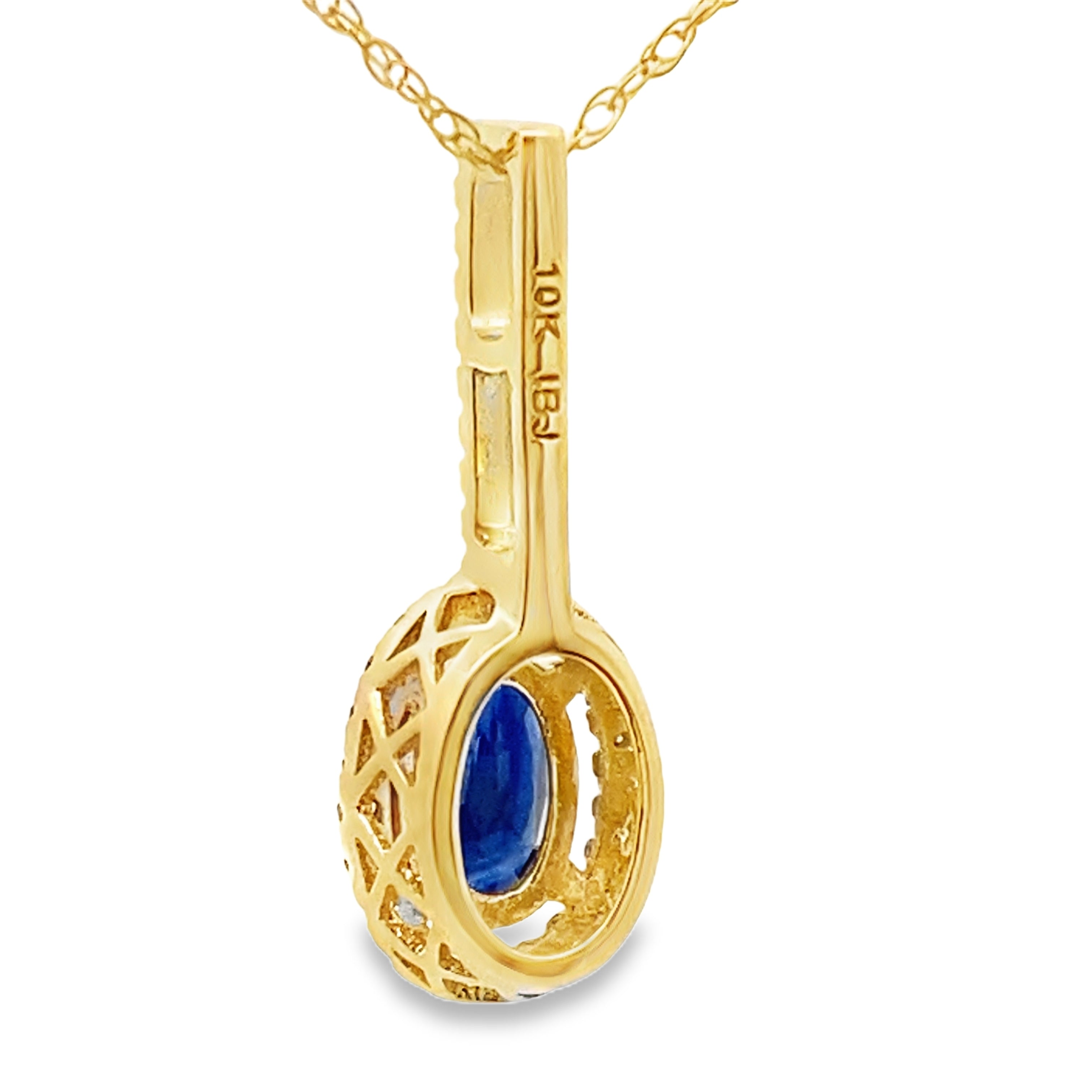 Sapphire Diamond Fashion Pendants 10KT Yellow Gold by Bids.com