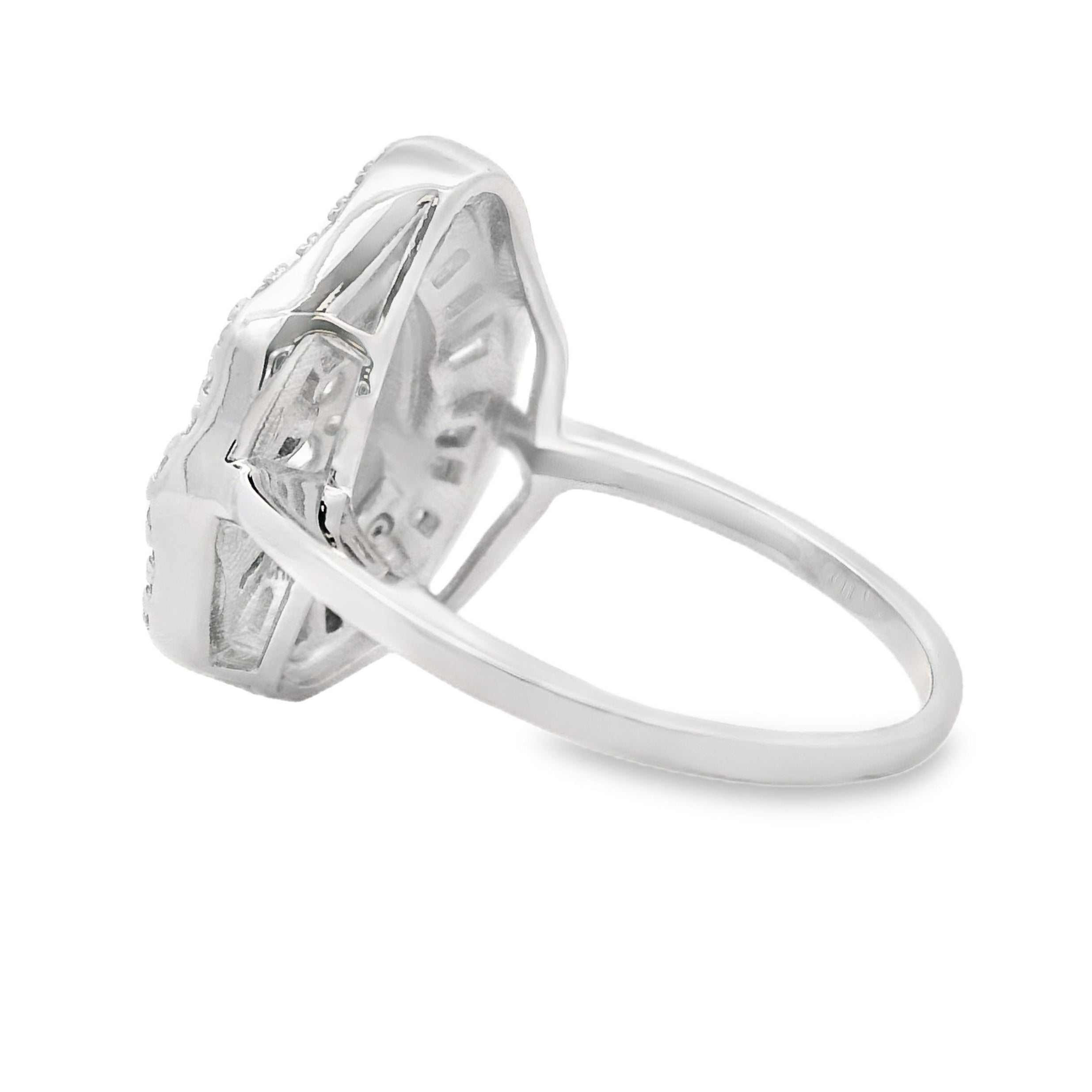 Genuine Cubic Zirconium Ring Sterling Silver by Bids.com