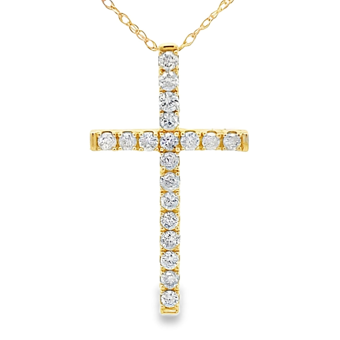 .33ct Diamond Cross Religious Pendant 14KT Yellow Gold by Bids.com