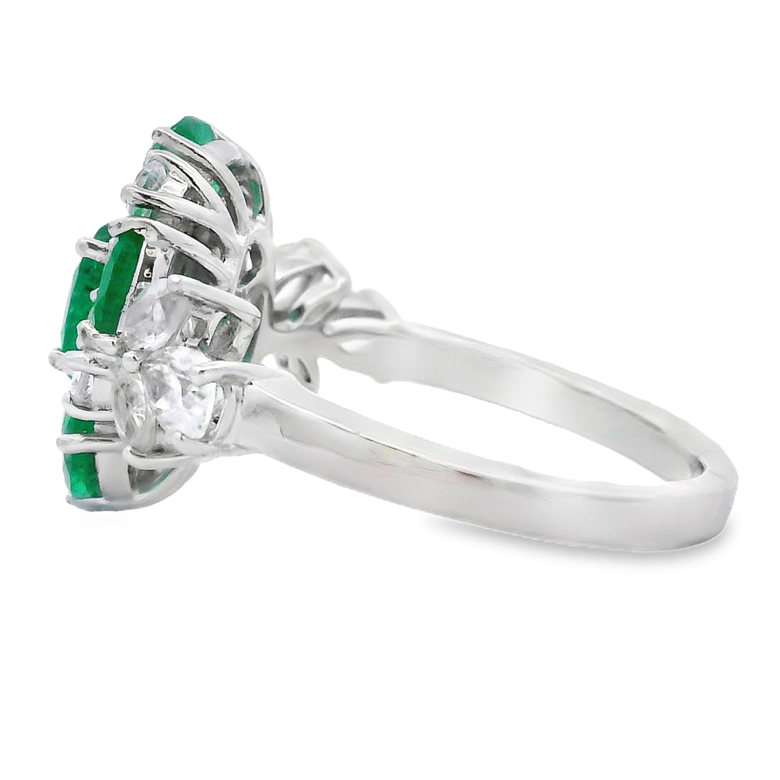 Natural 2.98ct Emerald Zircon Ring Sterling Silver by Bids.com