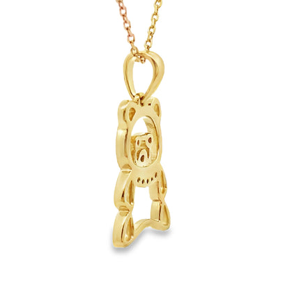 Genuine .03ct Diamond Animal Pendant 10KT Yellow Gold by Bids.com