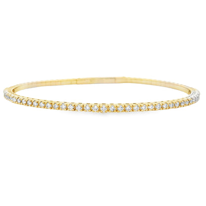Genuine 1.00ct Diamond Bangle Bracelet 14KT Yellow Gold by Bids.com