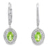 1.21ct Peridot Diamond Dangle Earrings 10KT White Gold by Bids.com
