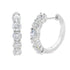 Natural 2.00ct Diamond Hoop Earrings 14KT White Gold by Bids.com