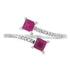 Genuine .57ct Ruby Diamond Ring 14KT White Gold by Bids.com