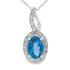 London Blue Topaz Fashion Pendants 10KT White Gold by Bids.com