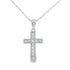 .12ct Diamond Cross Religious Pendant 14KT White Gold by Bids.com