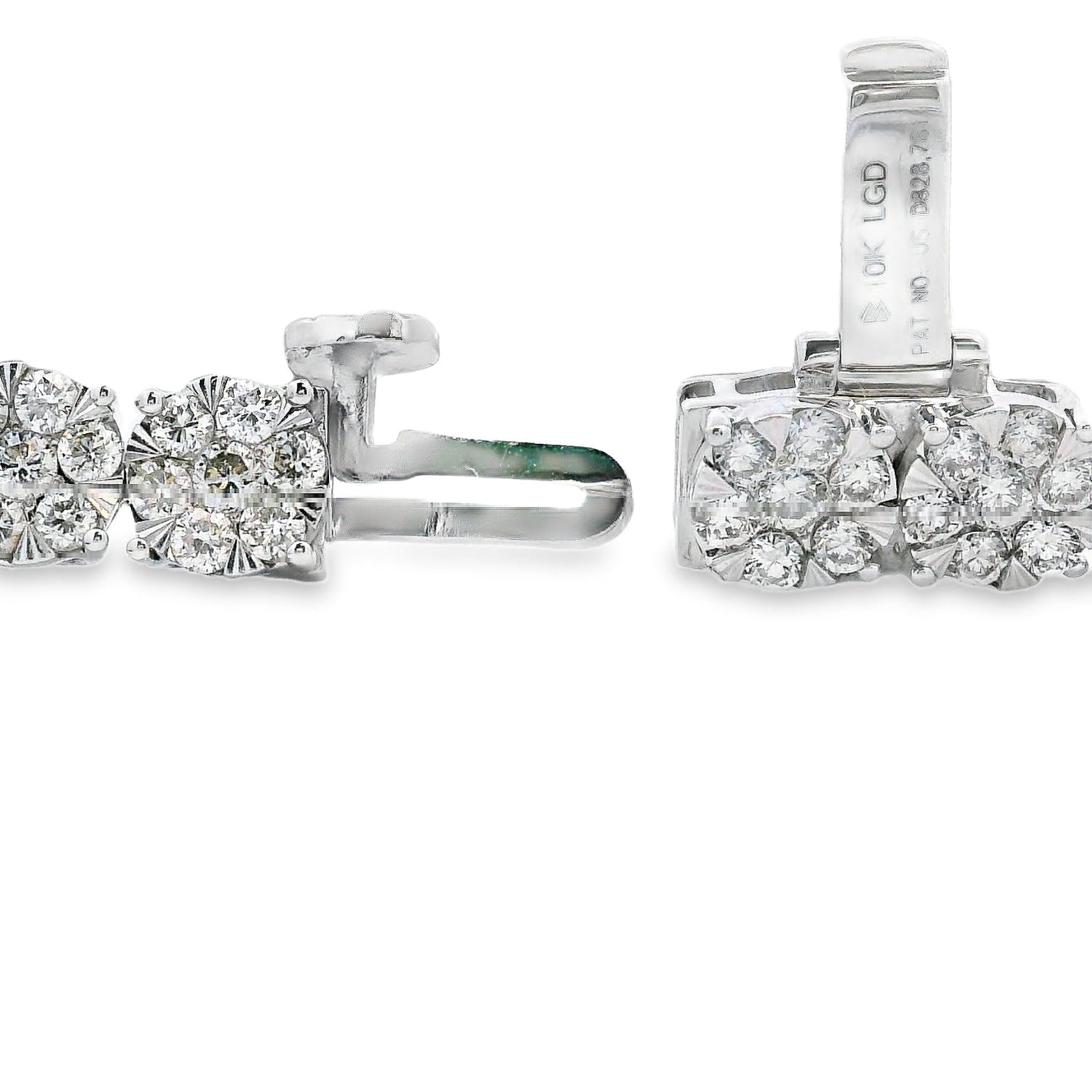Lab Grown Diamond Tennis Bracelet 10KT White Gold by Bids.com