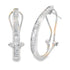 Natural .50ct Diamond Hoop Earrings 14KT White Gold by Bids.com