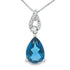 London Blue Topaz Fashion Pendants 10KT White Gold by Bids.com