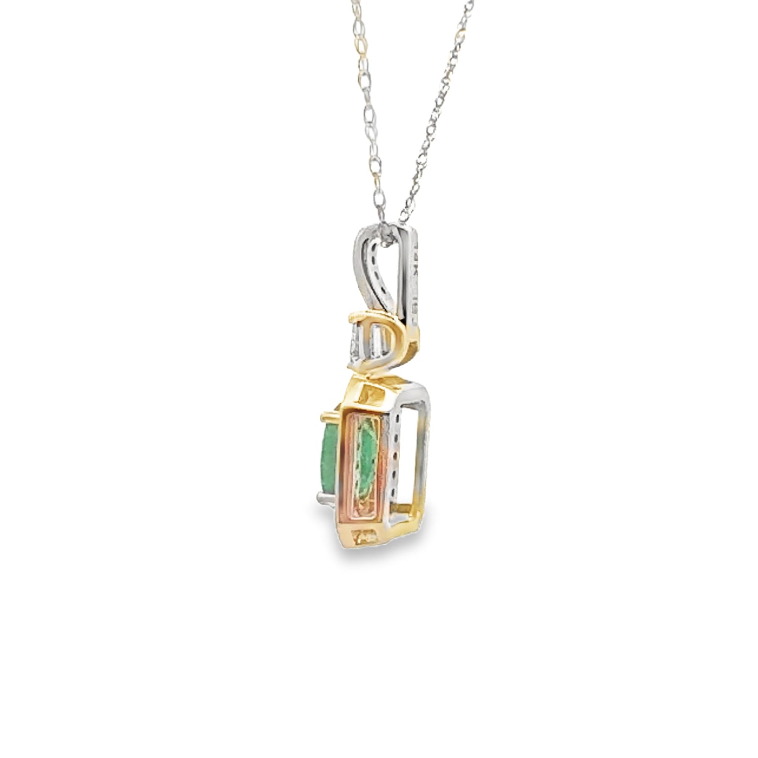 .57ct Emerald Diamond Fashion Pendants 14KT Yellow Gold by Bids.com