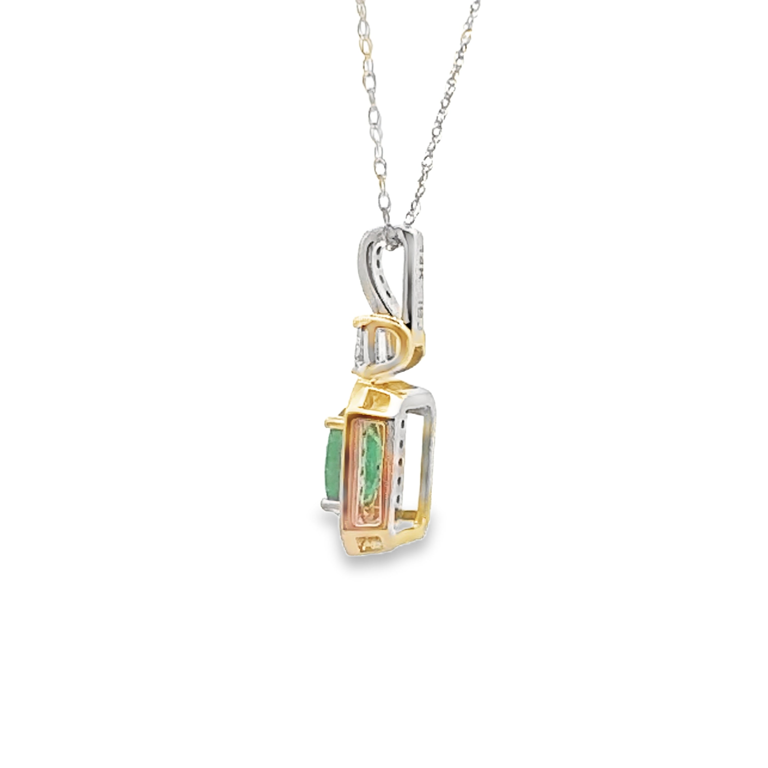 .57ct Emerald Diamond Fashion Pendants 14KT Yellow Gold by Bids.com
