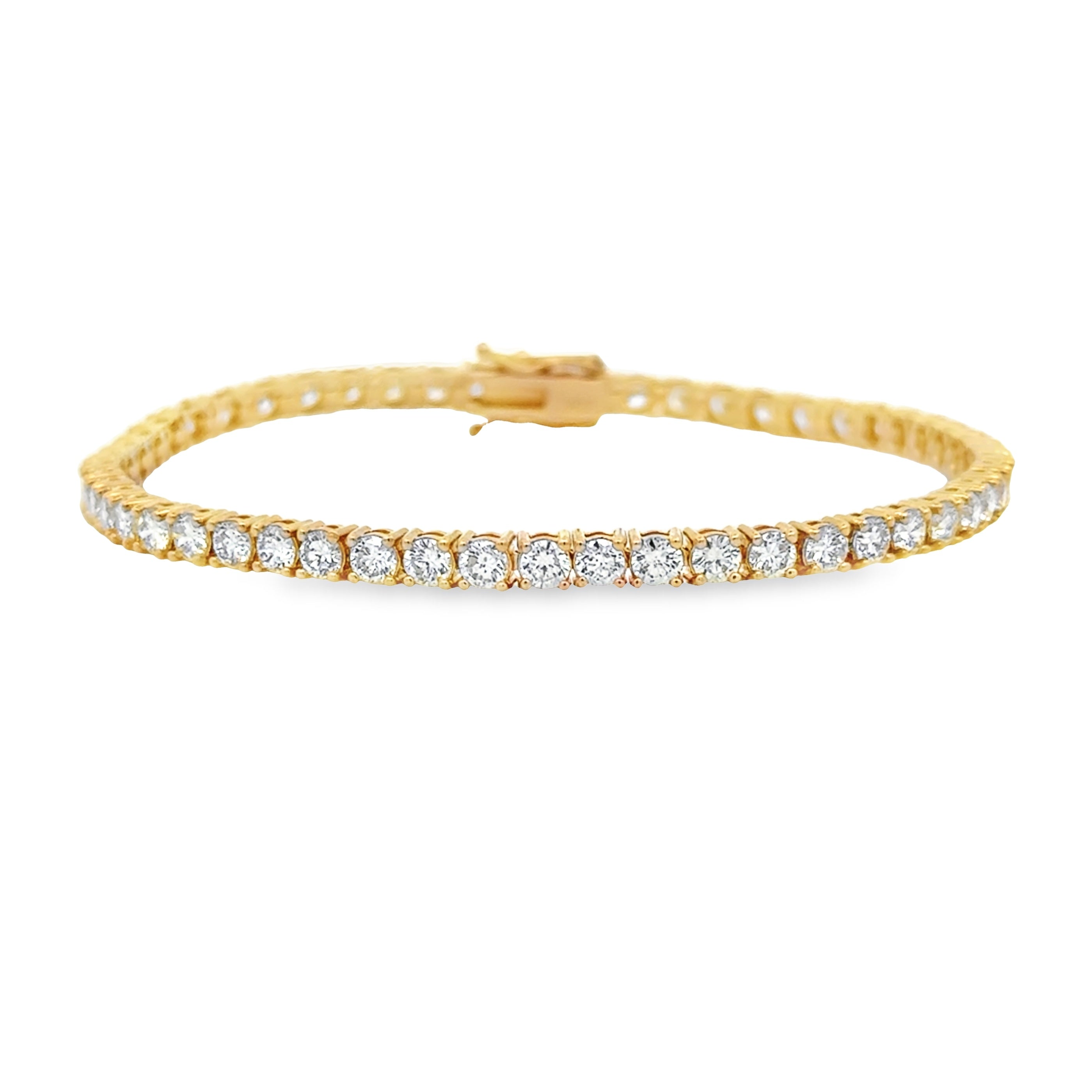 Natural 5.50ct Diamond Tennis Bracelet 18KT Yellow Gold by Bids.com