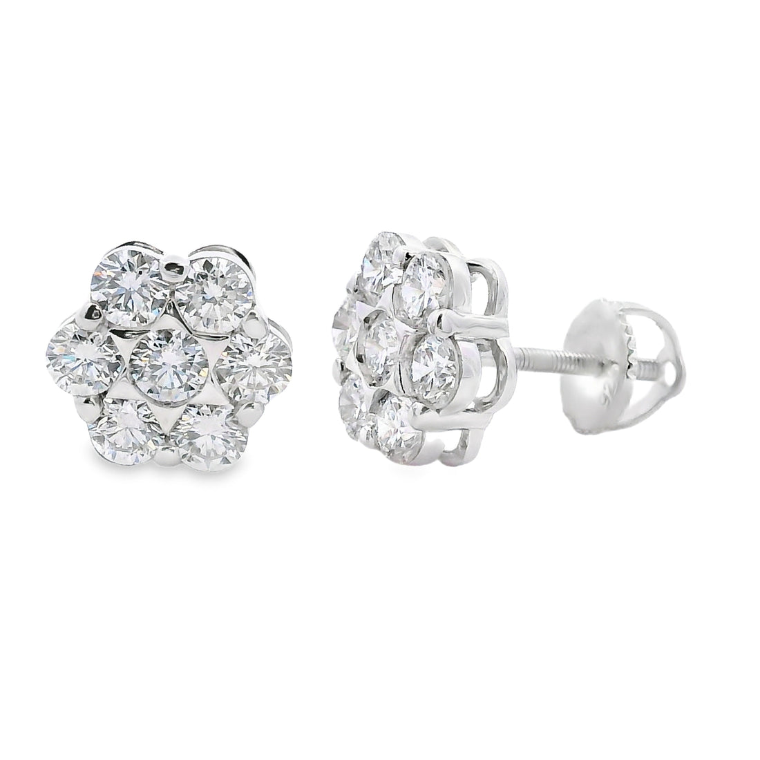 1.87ct Lab Grown Diamond Earrings Sterling Silver by Bids.com