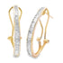 Natural .50ct Diamond Hoop Earrings 14KT Yellow Gold by Bids.com