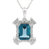 London Blue Topaz Fashion Pendants 10KT White Gold by Bids.com