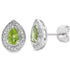 .56ct Peridot Diamond Stud Earrings 10KT White Gold by Bids.com