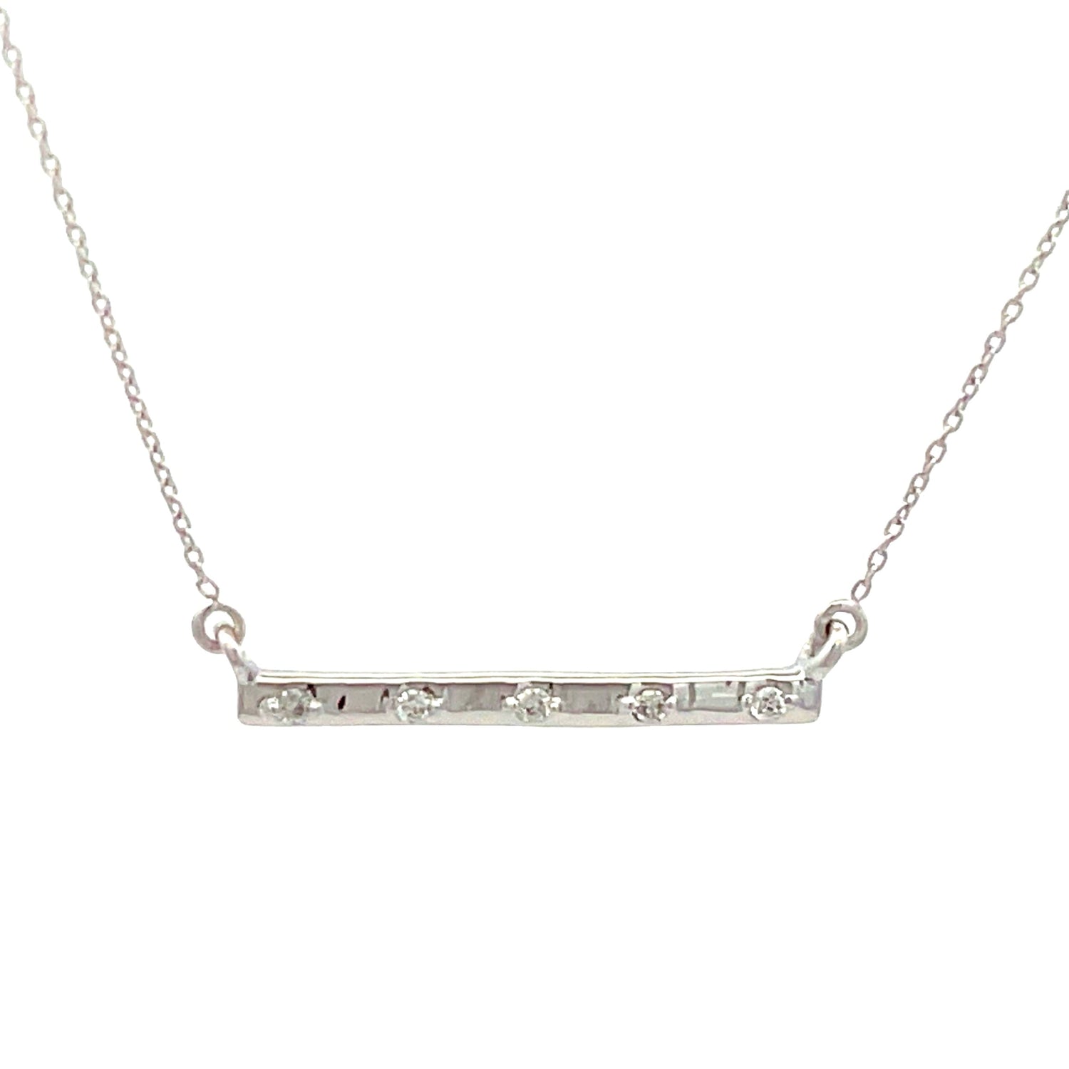 Natural .05ct Diamond Fashion Pendants 14KT White Gold by Bids.com