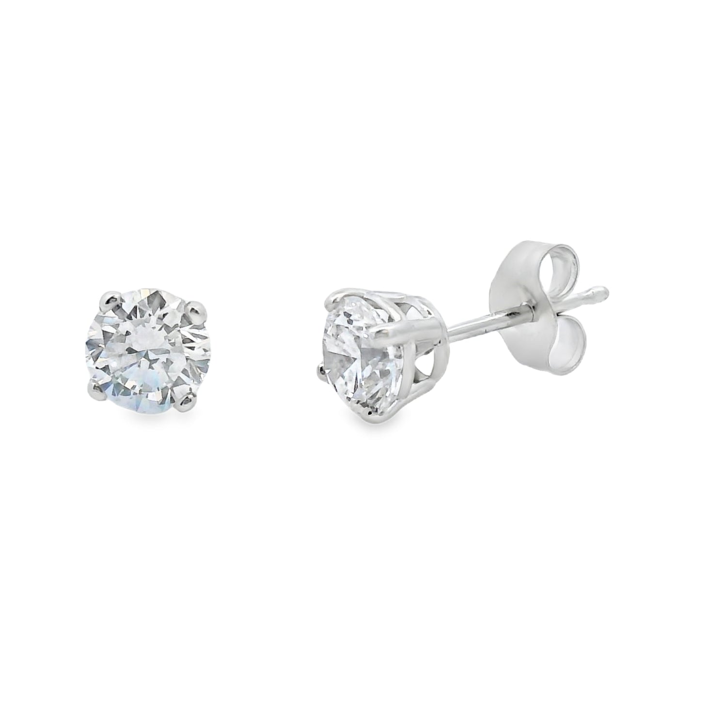 1.00ct Lab Grown Diamond Stud Earrings 14KT White Gold