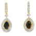 .84ct Quartz Diamond Dangle Earrings 10KT Yellow Gold by Bids.com