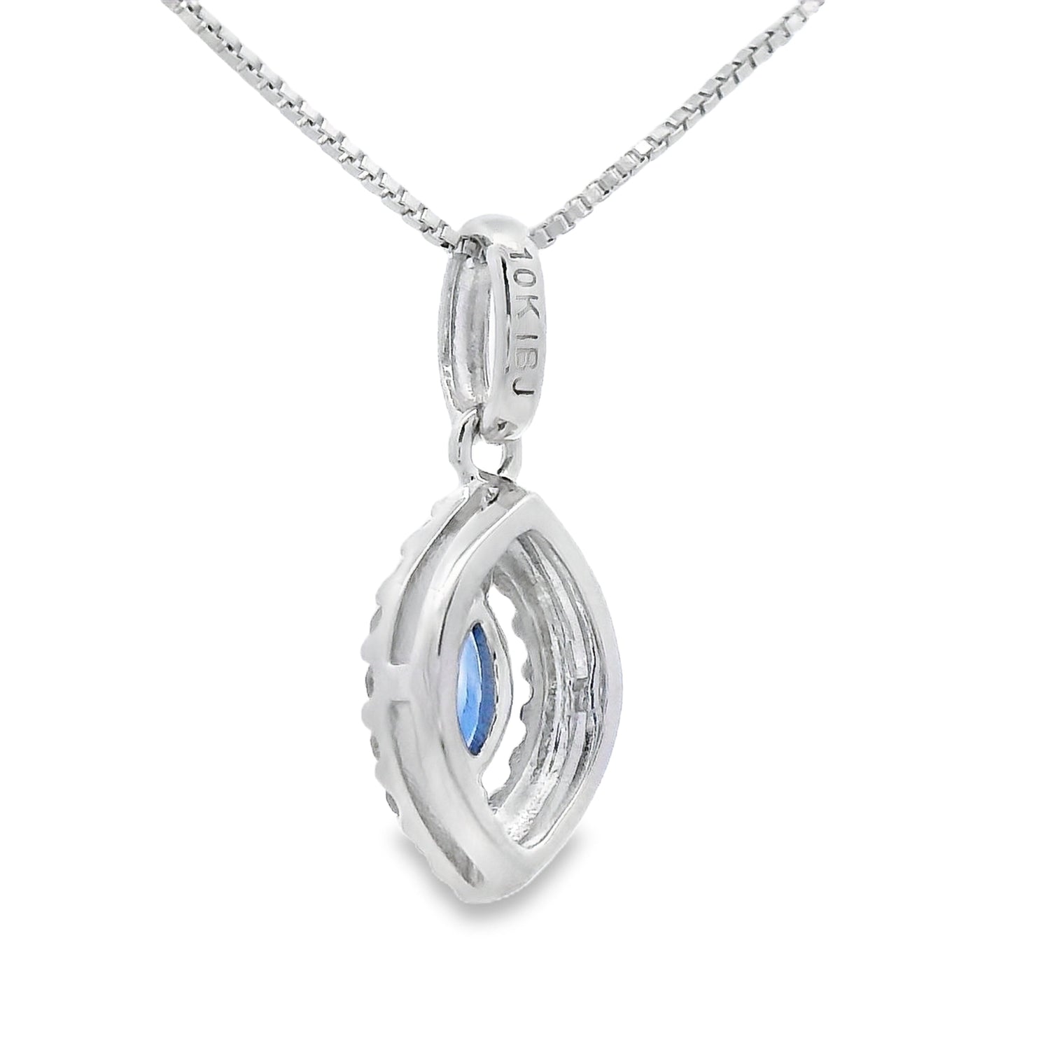 .27ct Sapphire Diamond Fashion Pendants 10KT White Gold by Bids.com