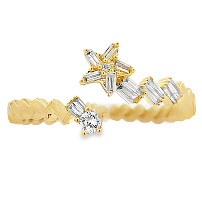Genuine .17ct Diamond Ring 14KT Yellow Gold by Bids.com