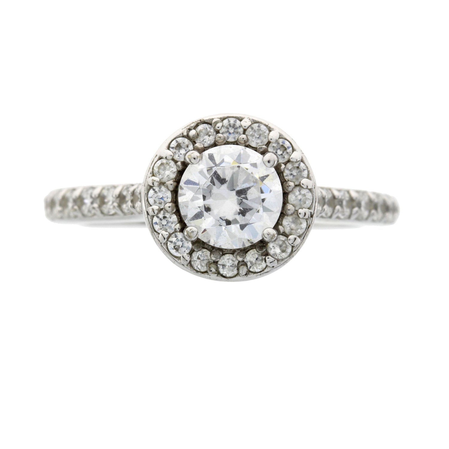 Genuine Cubic Zirconium Ring Sterling Silver by Bids.com