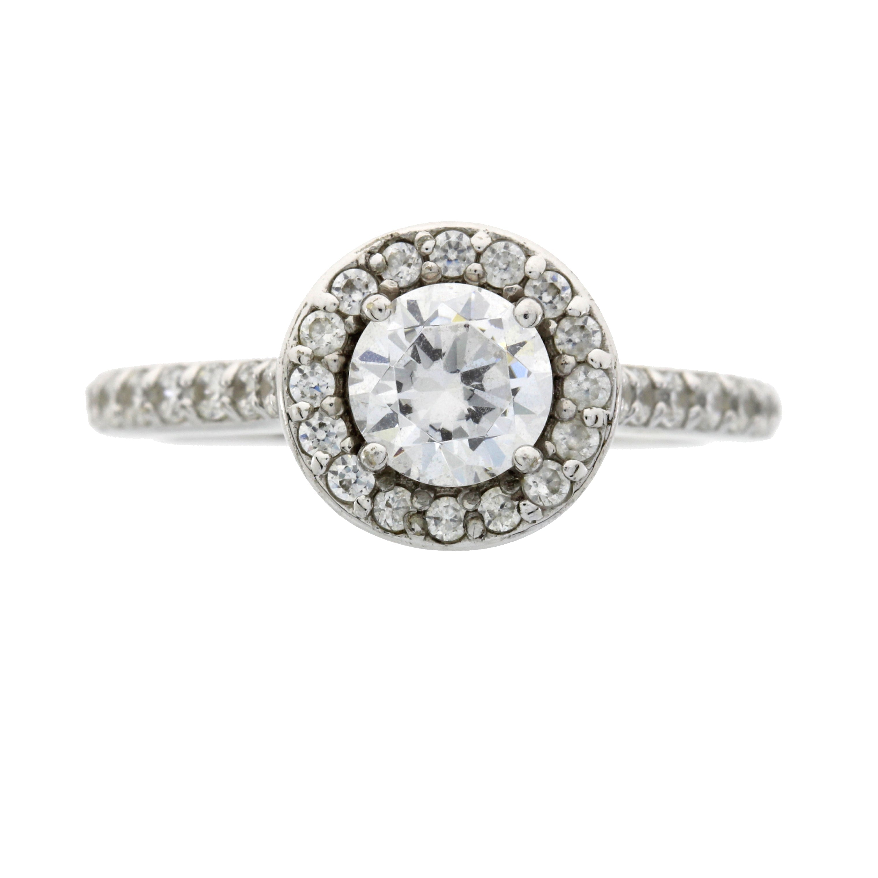 Genuine Cubic Zirconium Ring Sterling Silver by Bids.com