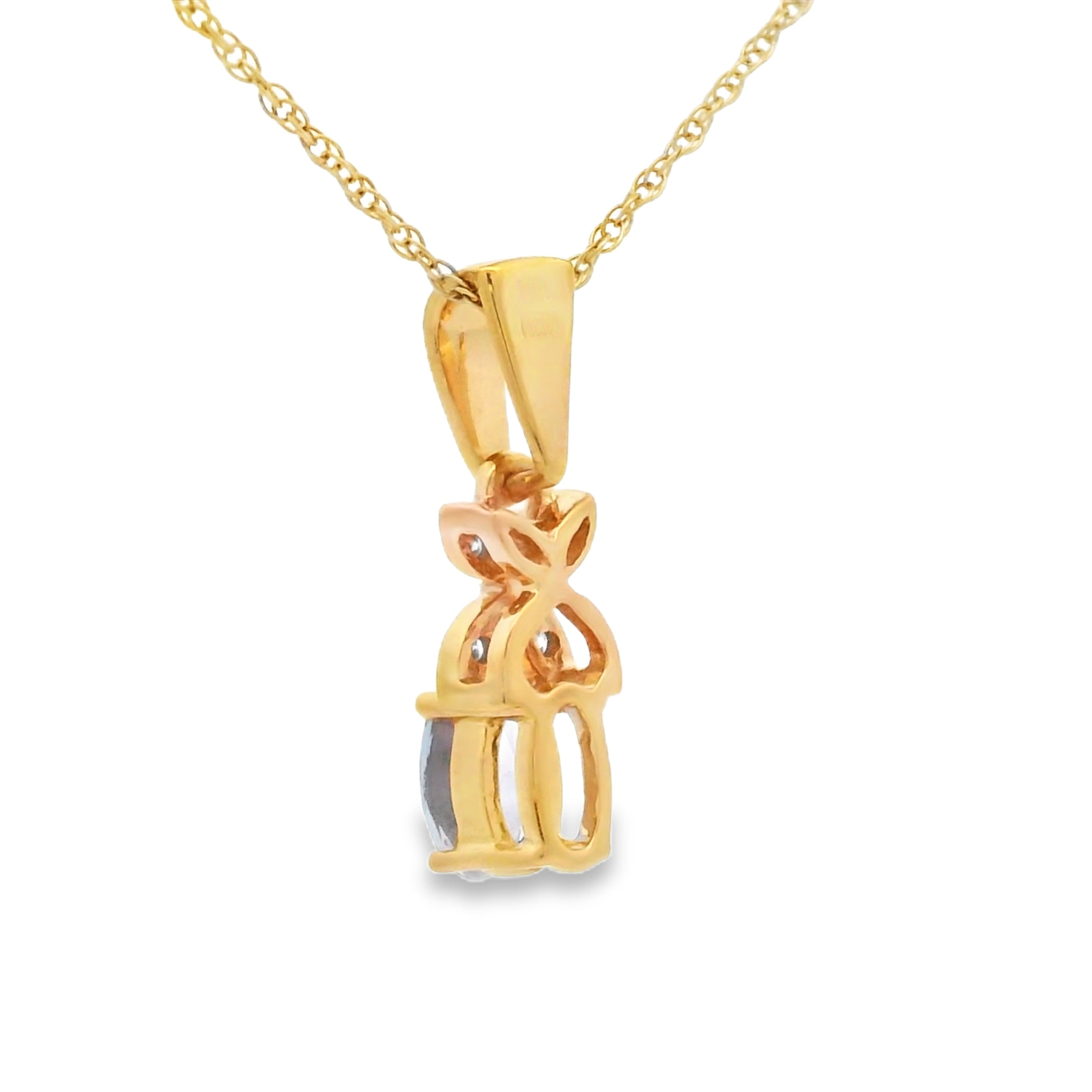 Tanzanite Diamond Fashion Pendants 10KT Yellow Gold by Bids.com