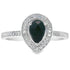 Natural .52ct Onyx Diamond Ring 10KT White Gold by Bids.com