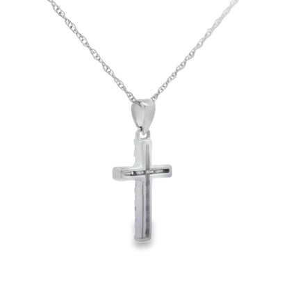 .11ct Diamond Cross Religious Pendant 14KT White Gold by Bids.com