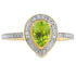 Genuine .50ct Peridot Diamond Ring 10KT Yellow Gold by Bids.com