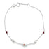 Genuine .25ct Ruby Diamond Bracelet 14KT White Gold by Bids.com
