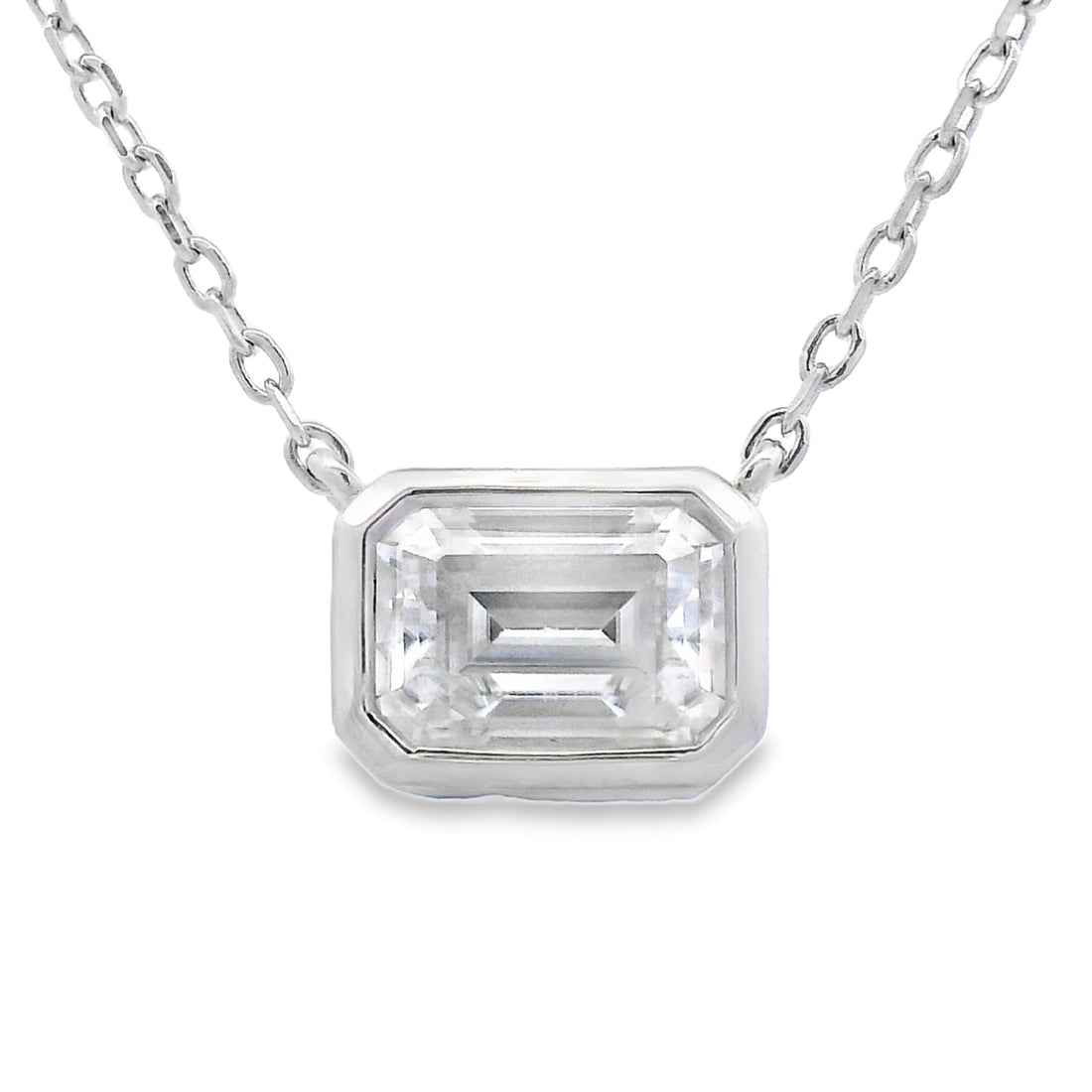 .85ct Moissanite Pendant Sterling Silver 