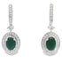 1.06ct Onyx Diamond Dangle Earrings 10KT White Gold by Bids.com